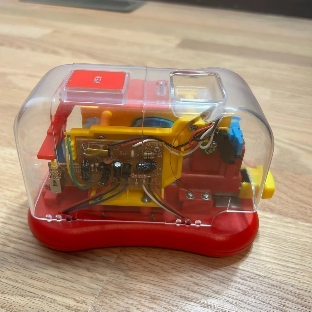 Vintage Swingline Electric Stapler See Through Auto Multi Color Red Yellow Clear